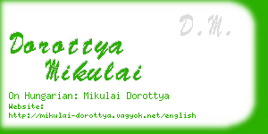 dorottya mikulai business card